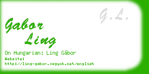gabor ling business card